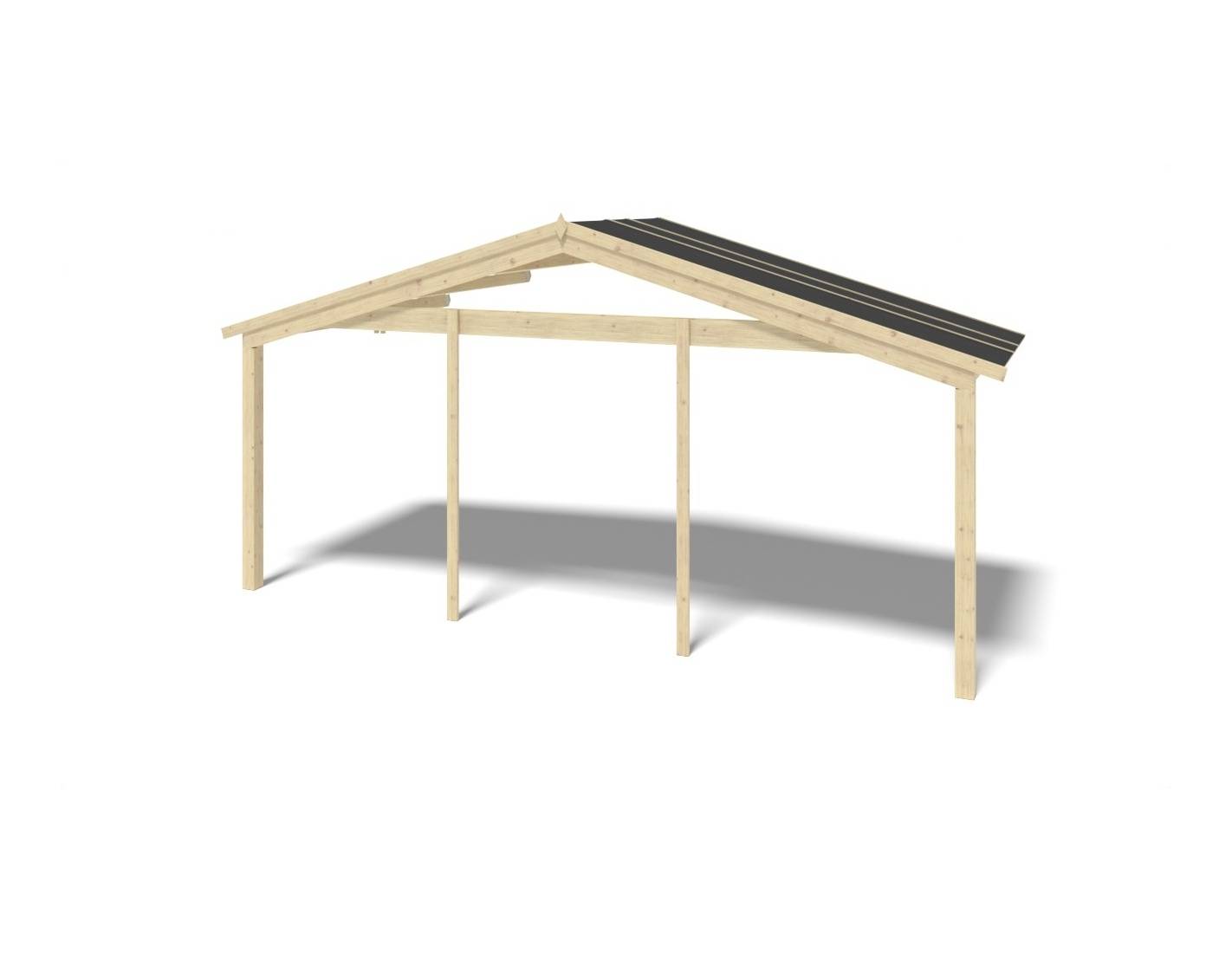 Altanka - Abri de jardin en bois - 6x6 m + terrasse avec balustrade et avant-toit en bois - 48 m2 - DOM749+DOM553+DOM555+POD04 - ALTANKA - Image 8