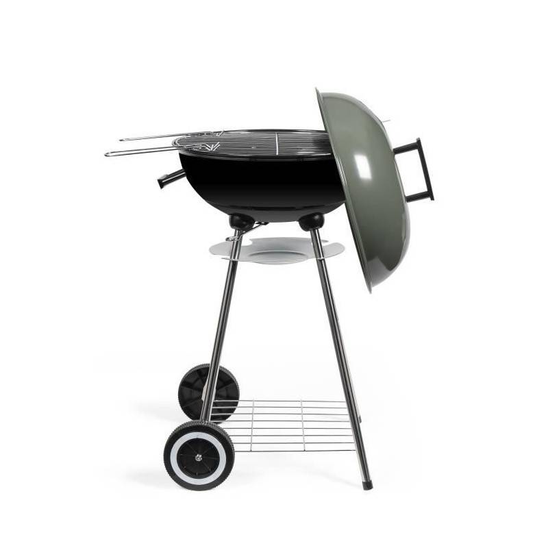 Livoo - Barbecue A Charbon - Livoo - Doc172k - ø41 Cm - Grille En Acier Chromé - Hauteur 69,5 Cm - Poignées - 2 Roues Crantées - Image 2