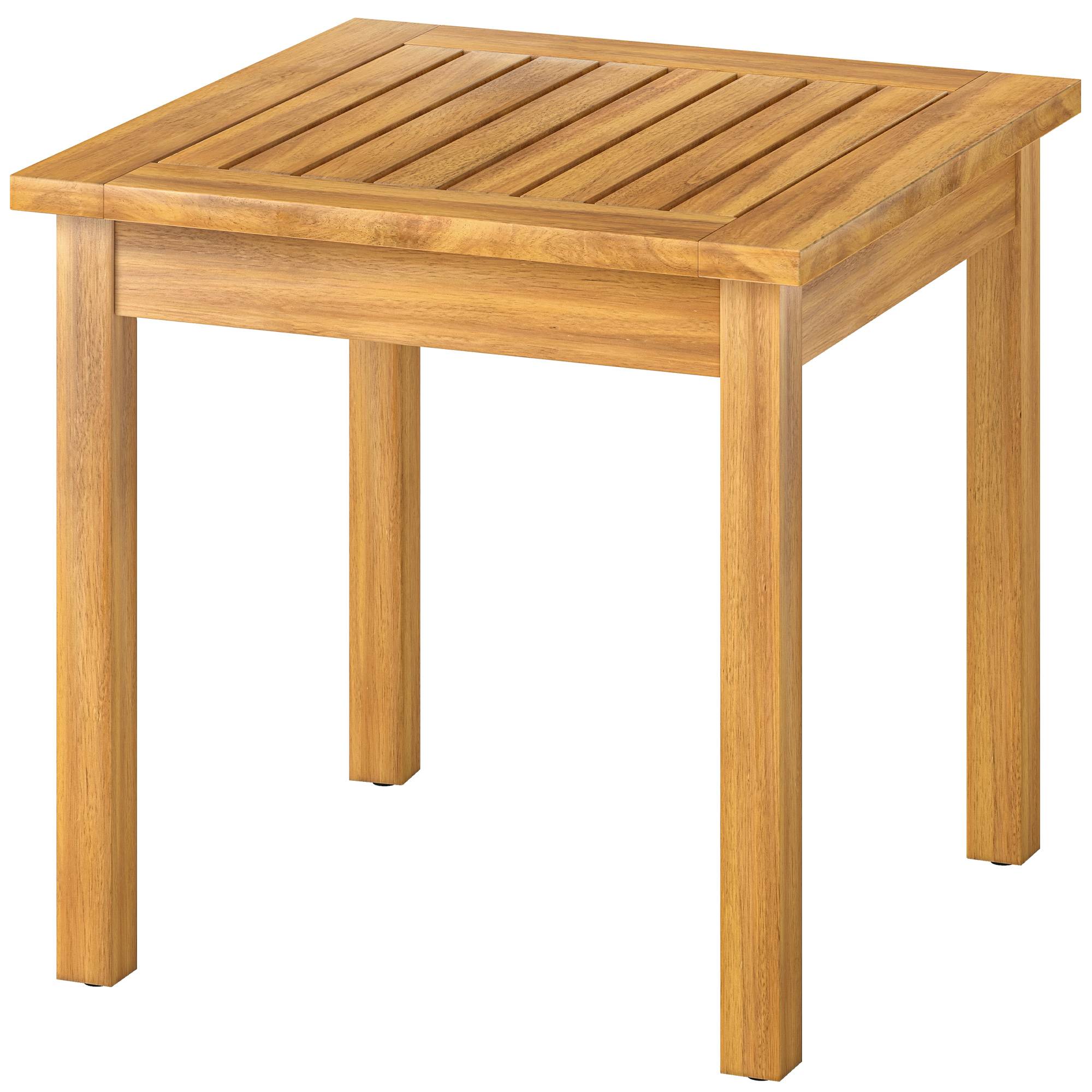 ComfortXL - Table d’appoint jardin acacia naturel 48 x 48 cm balcon terrasse pieds réglables - ComfortXL Outdoor Living - Image 2