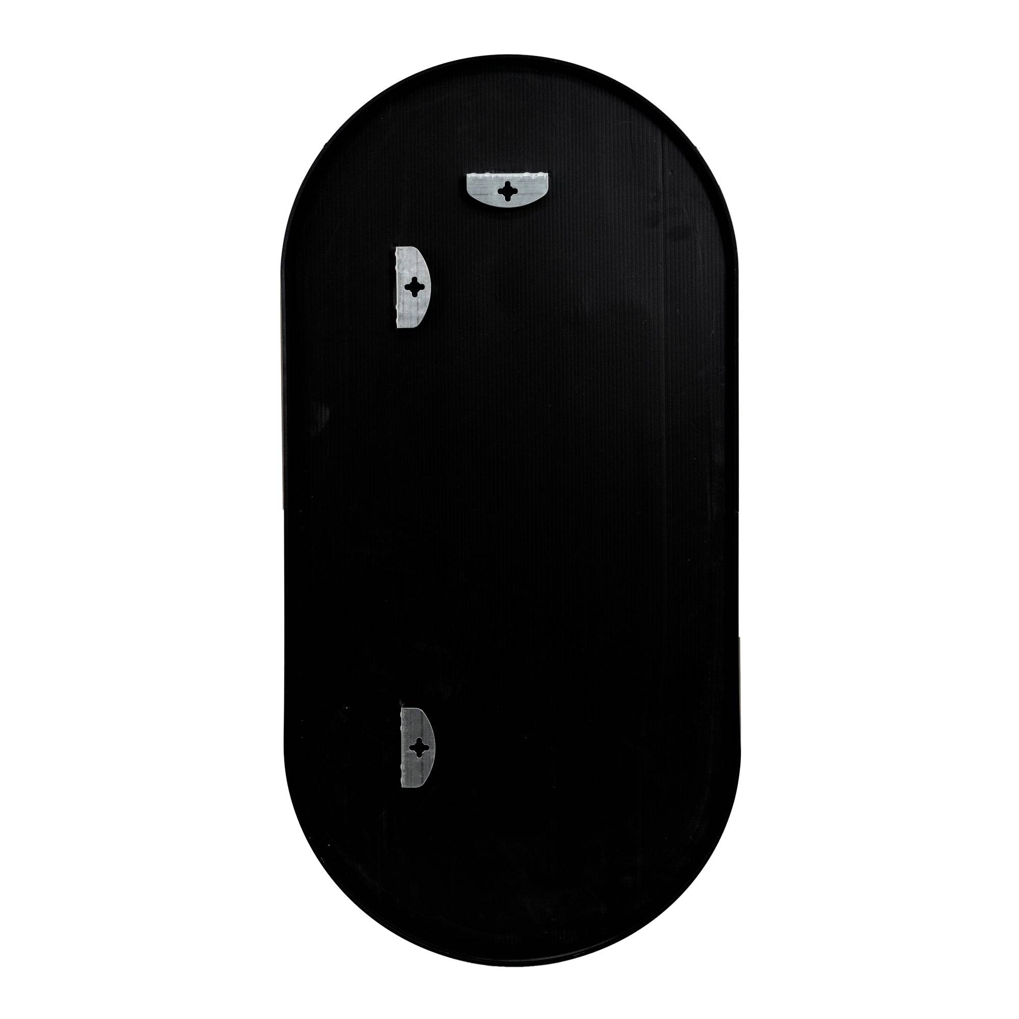 Miroir mural ovale 30 x 60 cm noir mat - Image 4
