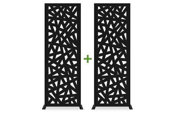 Casanoov Lot de 2 panneaux décoratifs RUIVO noir H.160 cm motif intégral - Image 1