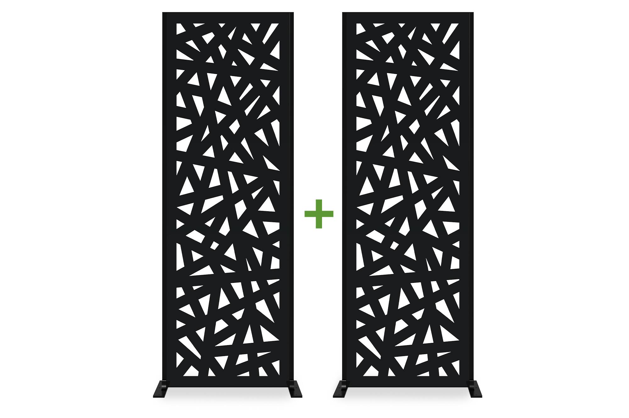 Casanoov Lot de 2 panneaux décoratifs RUIVO noir H.160 cm motif intégral - Image 1