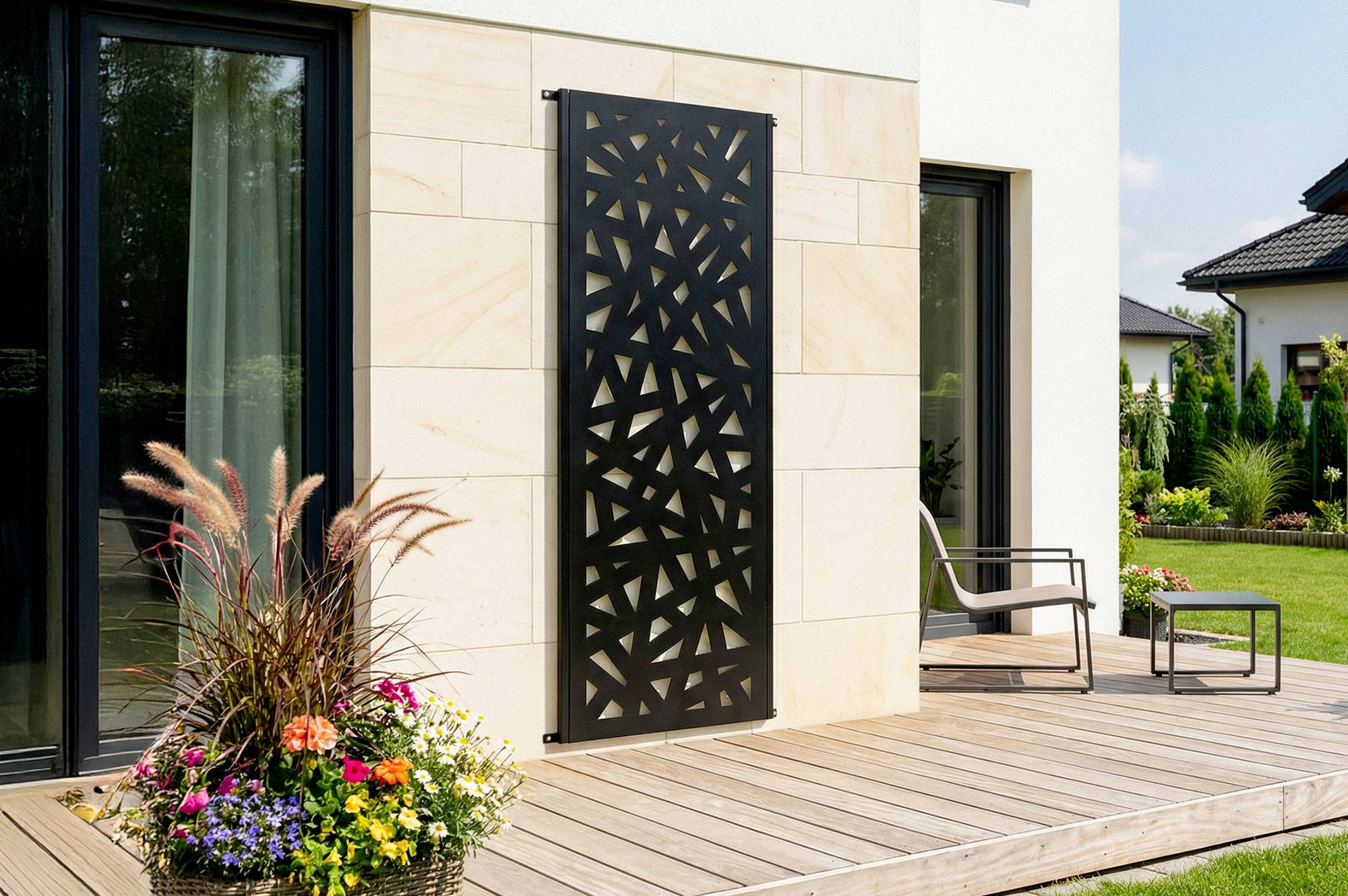 Casanoov Lot de 2 panneaux décoratifs RUIVO noir H.160 cm motif intégral - Image 7