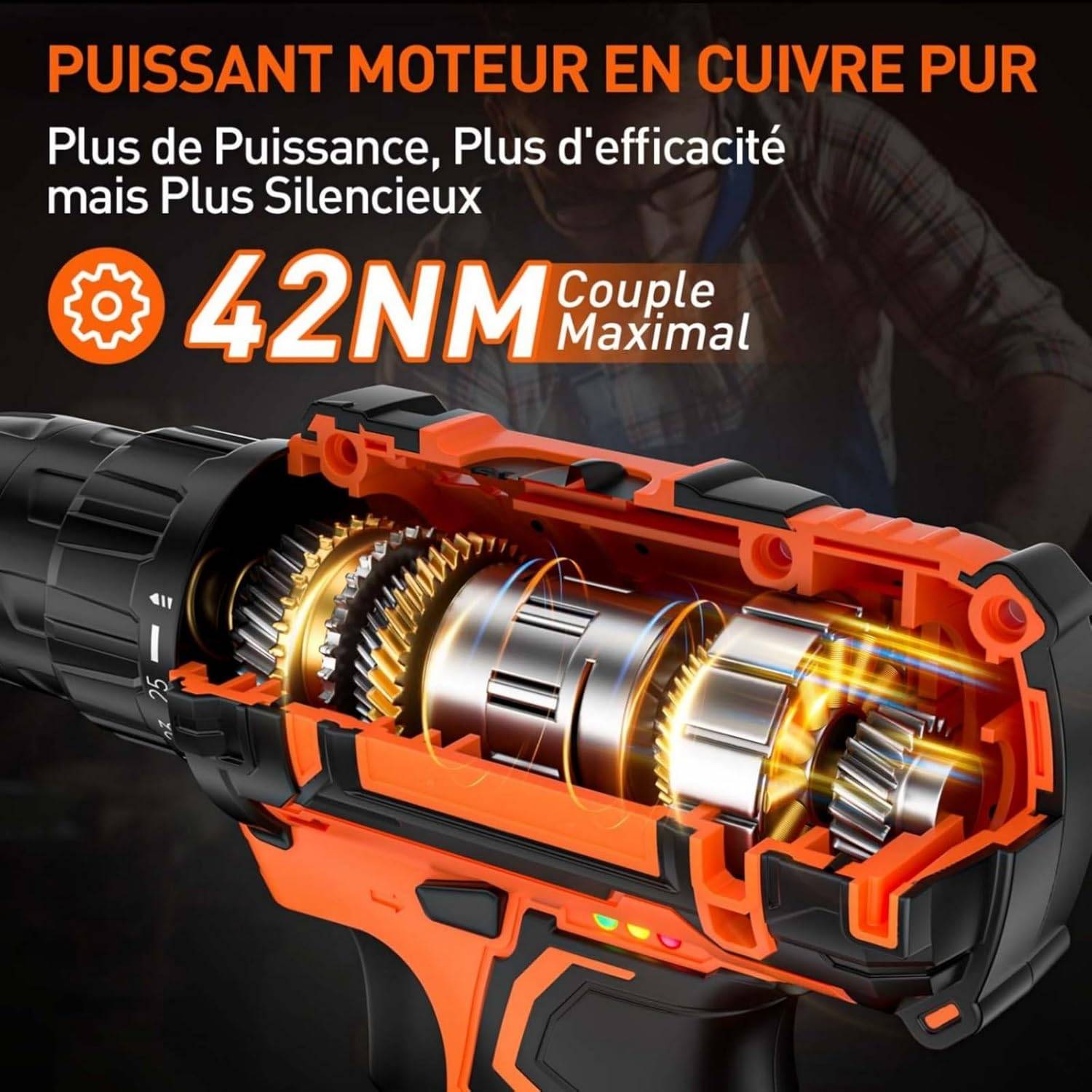 Perceuse-Visseuse Sans Fil 20 V  FAHEFANA - Image 3