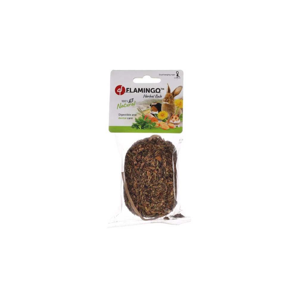 Flamingo - Friandises Balle d'herbes 60 g pour rongeur - Image 2