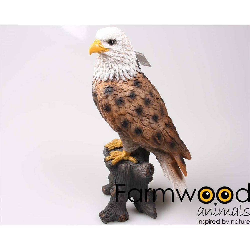 Farmwood Animals - Aigle en résine sur tronc Pygargue à tête blanche - Image 2