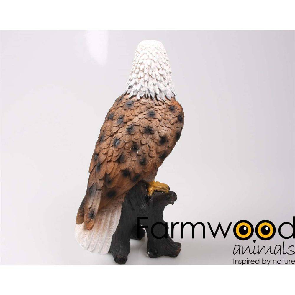 Farmwood Animals - Aigle en résine sur tronc Pygargue à tête blanche - Image 3