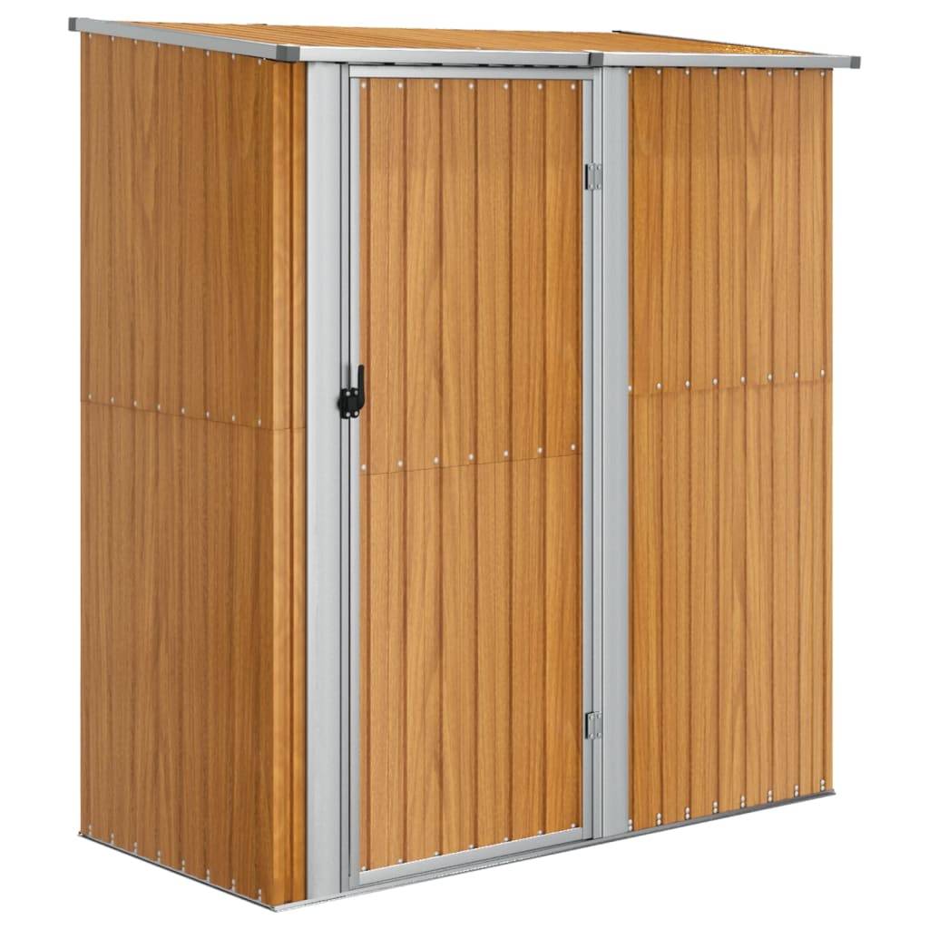 Abri de jardin 1.75m² Cabane de jardin Abri de stockage - 180,5x97x209,5 cm acier galvanisé aspect bois MP11 MAISON CHIC - Image 1