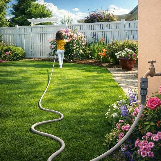 Jardibric - Jardibric - Tuyau Arrosage Extensible 2,5 à 7,5 m - Tuyau Jardin Rétractable Compact pour Balcon et Petit Jardin - Image 2