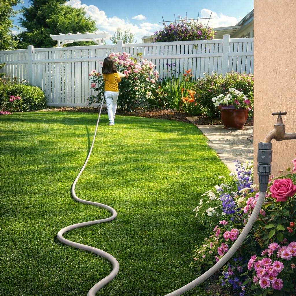 Jardibric - Jardibric - Tuyau Arrosage Extensible 2,5 à 7,5 m - Tuyau Jardin Rétractable Compact pour Balcon et Petit Jardin - Image 2