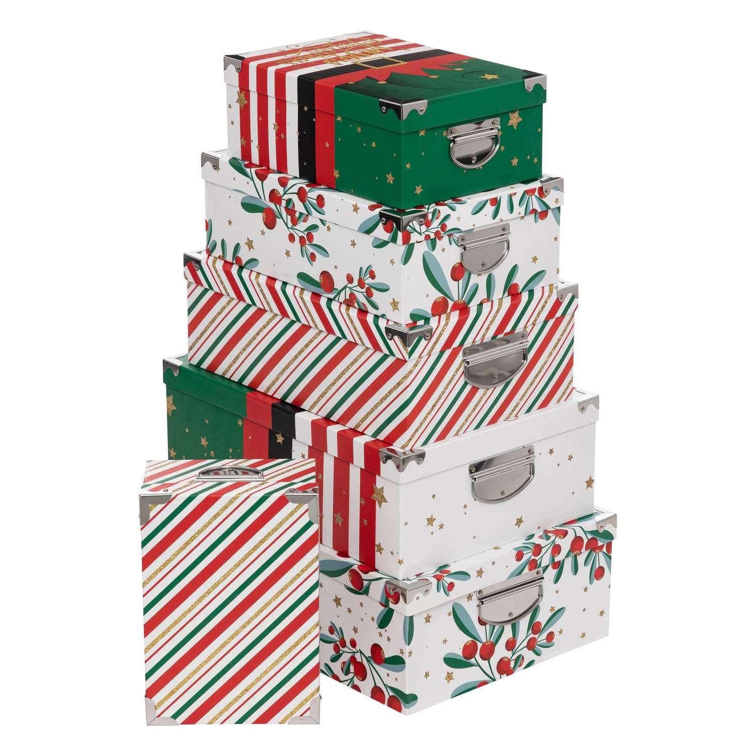 Atmosphera - Lot de 6 boîtes pour cadeaux de Noël - Atmosphera - Image 1
