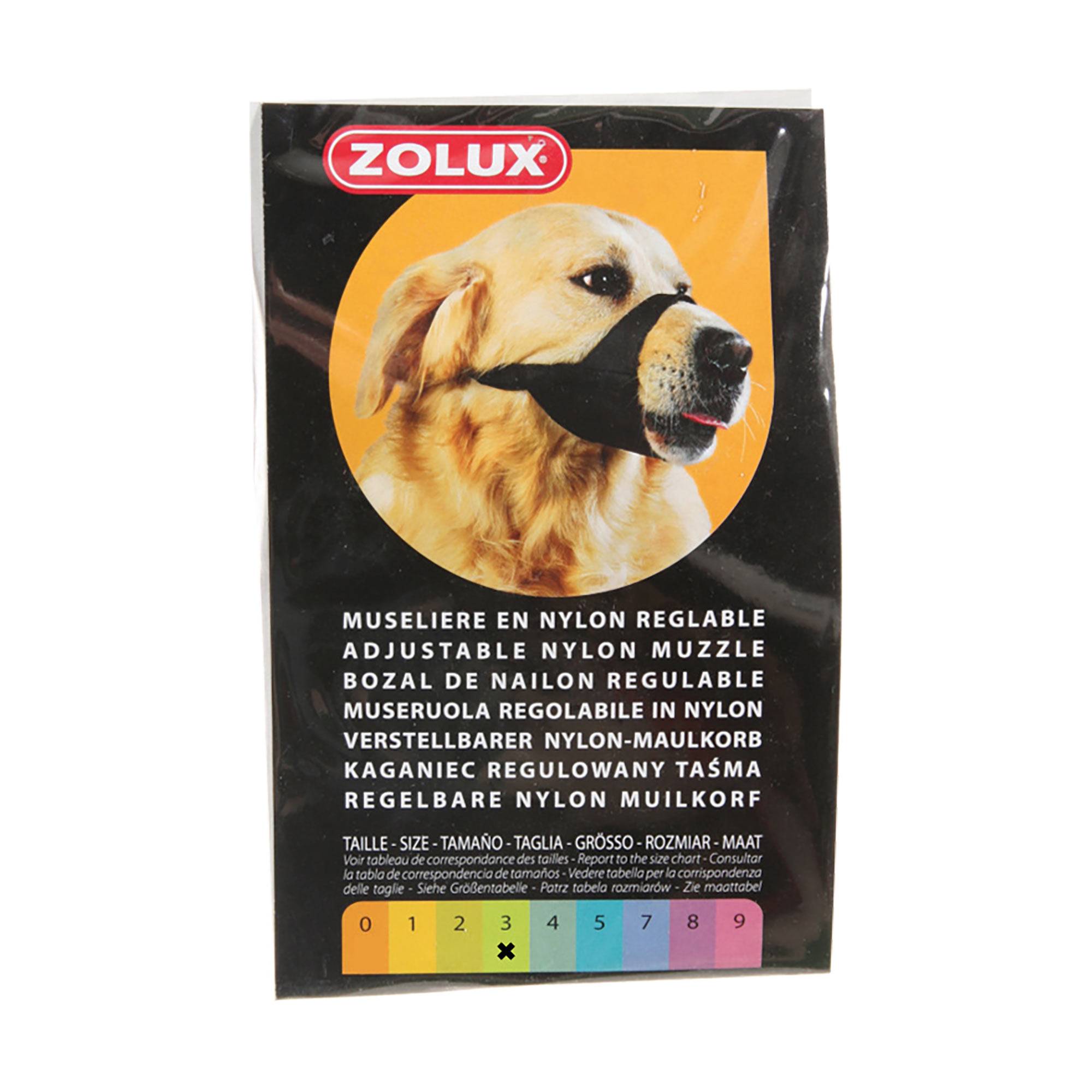 Muselière en Nylon Réglable pour Chien – Zolux - T3 - Image 2