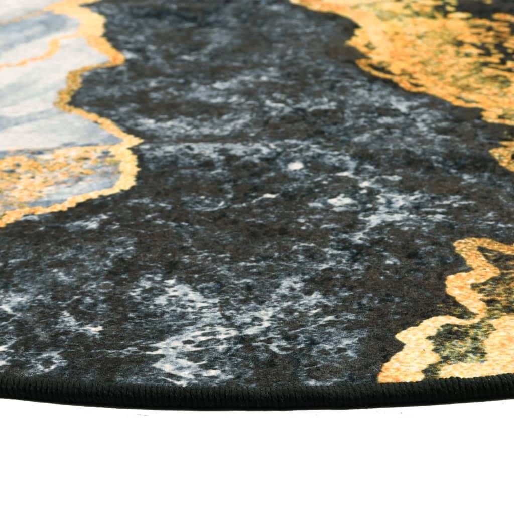 Tapis Rond Moderne Velours Lavable Antidérapant pour Chambre Ado ou Adulte Multicolore Ø 120 cm – ComfortXL Outdoor Living - Image 4