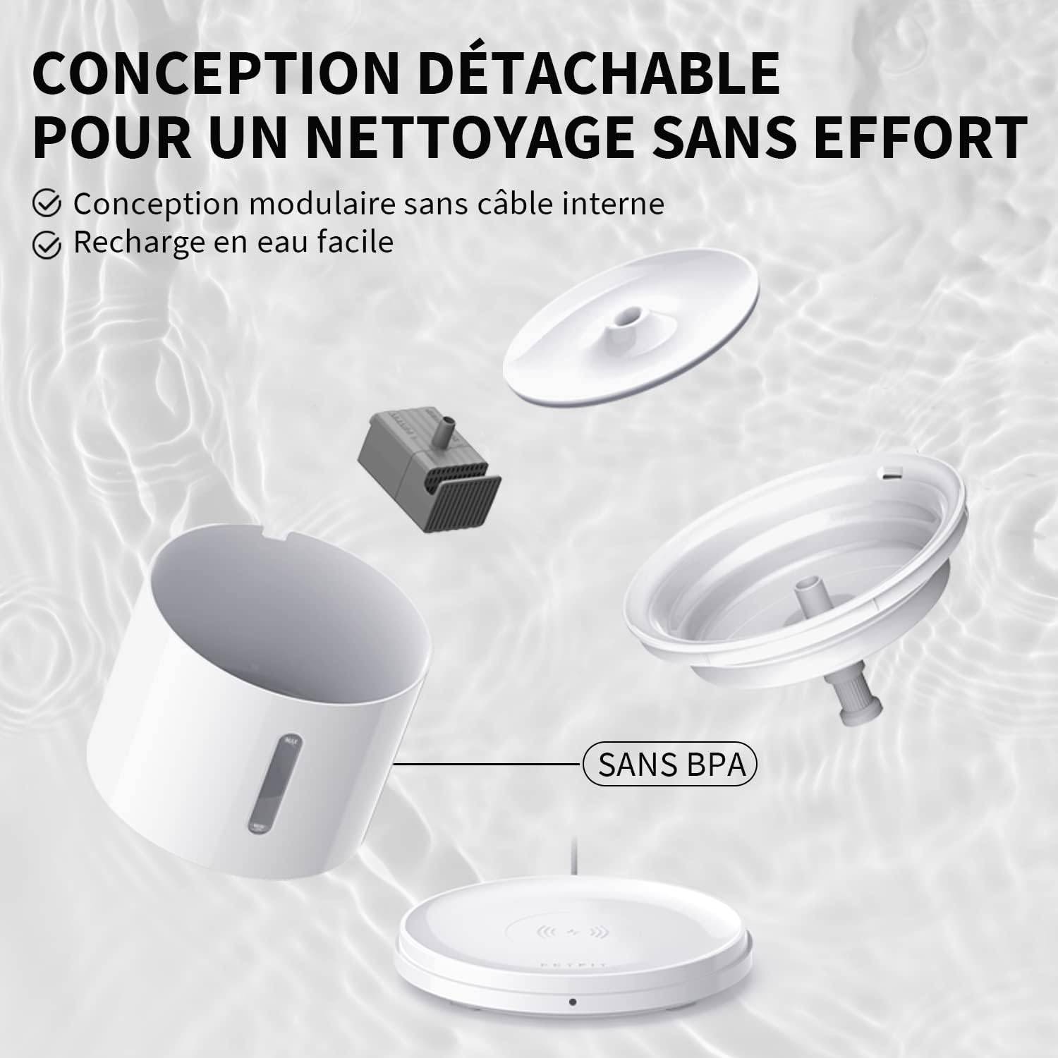 Petkit - EVERSWEET Solo 2.0 fontaine a eau connectée pour animaux 2L PETKIT - Image 4
