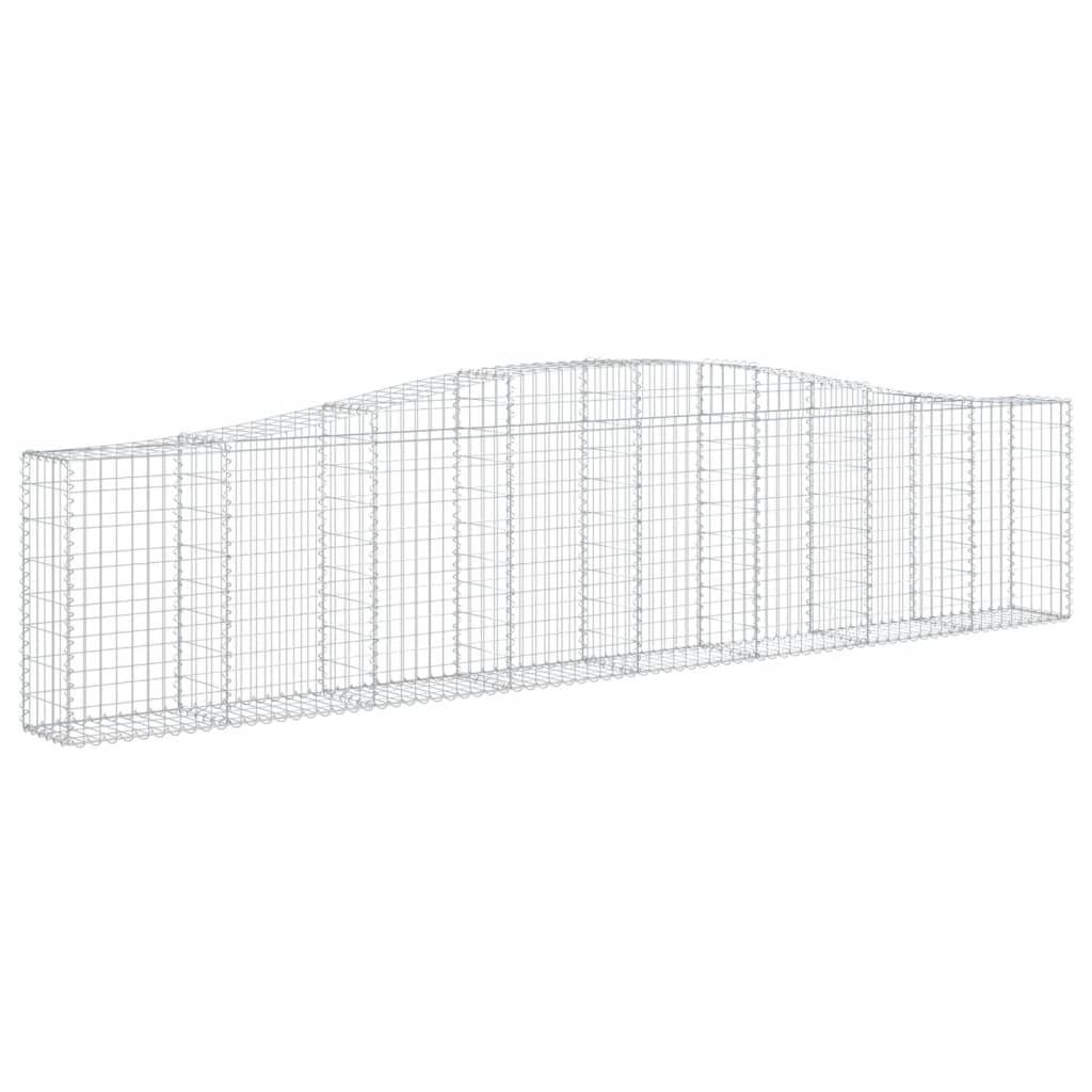 Vidaxl - Paniers à gabions arqués 15 pcs 400x30x80/100 cm Fer galvanisé vidaXL 3145822 - Image 4