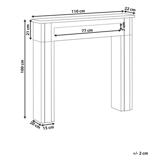 Habillage de cheminée MDF Blanc BAUDIN - Beliani - Image 2