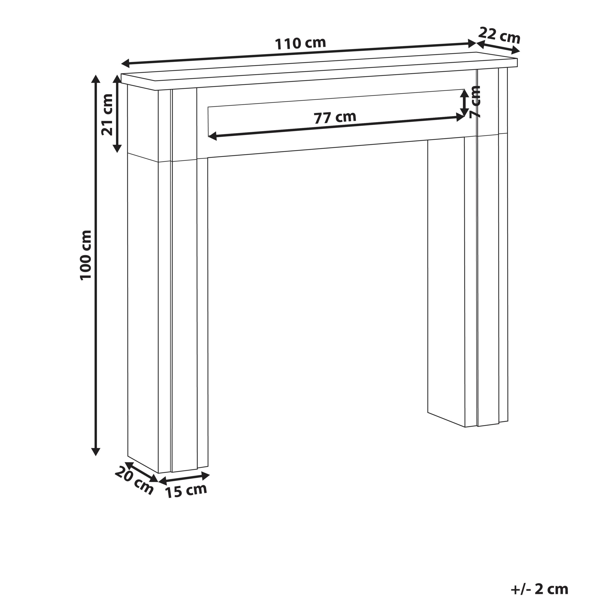 Habillage de cheminée MDF Blanc BAUDIN - Beliani - Image 2