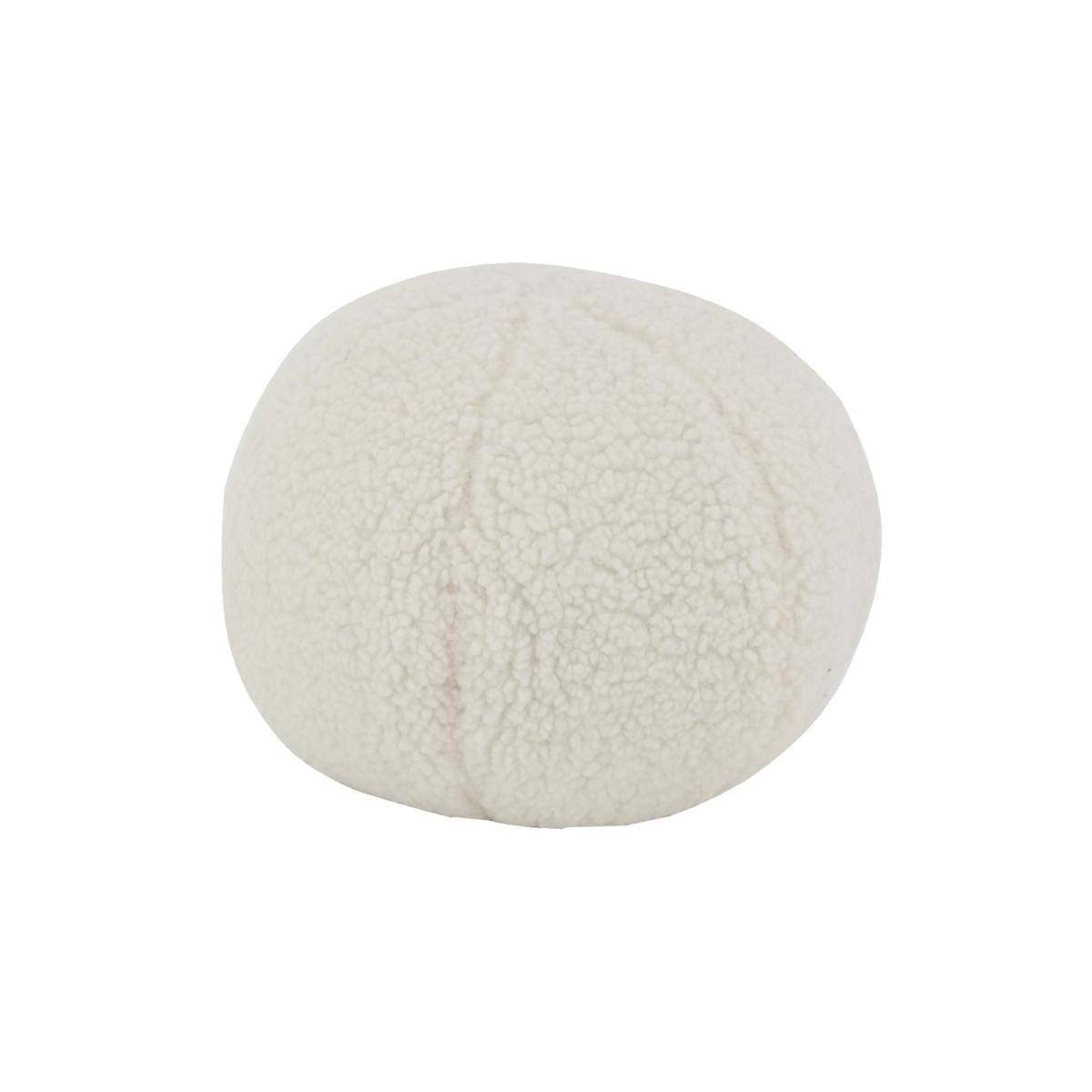 Aubry Gaspard - Coussin en bouclette blanc Boule - Image 1
