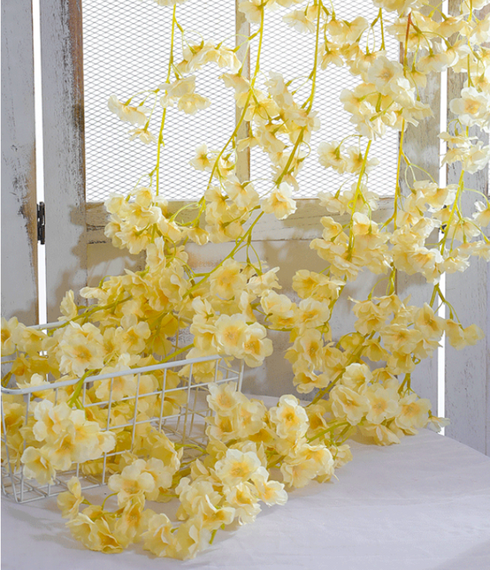 Décoration Florale Cerisier Artificiel Champagne - Vigne pour Cacher Tuyaux et Mur - Ambiance Orientale - Lytech - Image 2