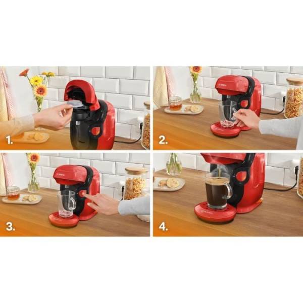 Bosch - Machine a Cafe multi-boissons - BOSCH - TASSIMO - T11 Style rouge - 1400 W - Image 4
