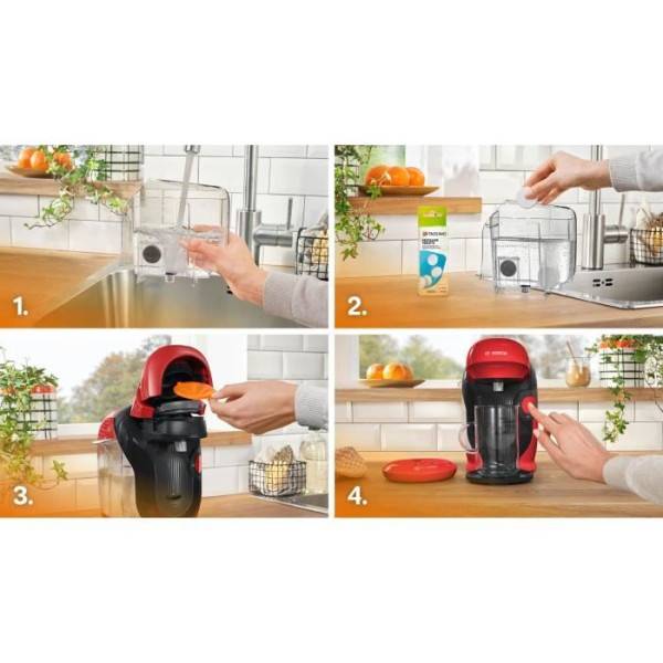 Bosch - Machine a Cafe  multi-boissons - BOSCH - TASSIMO - T11 Style rouge - 1400 W - Image 5