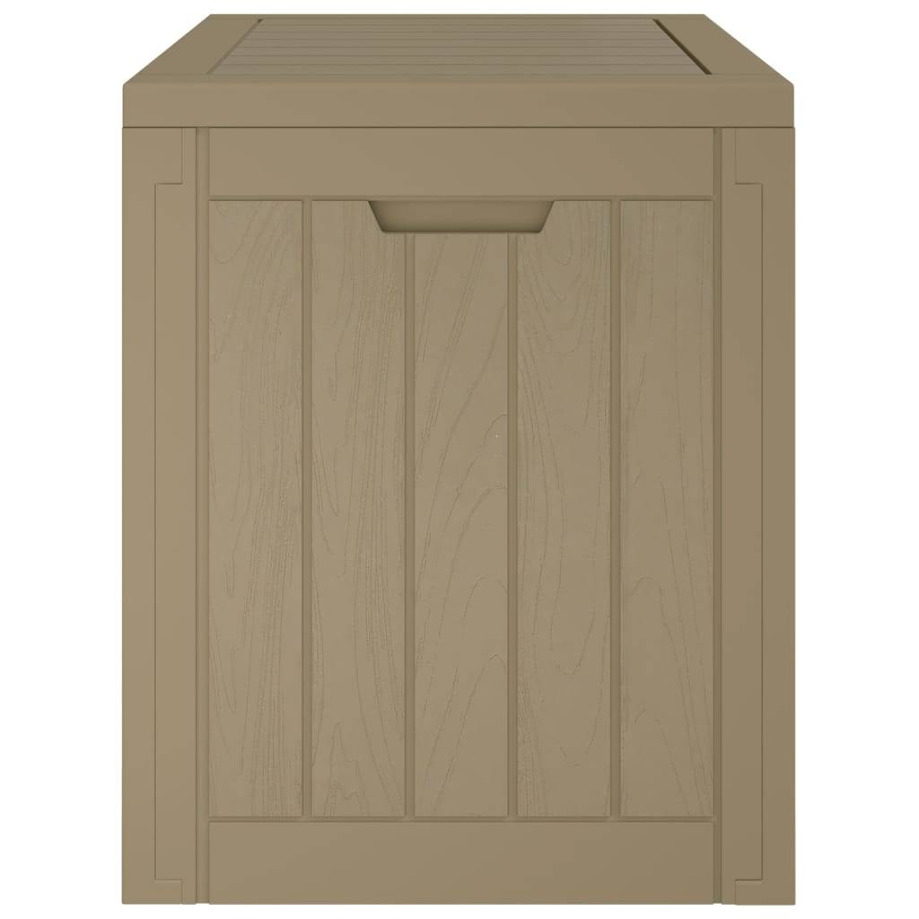 Boîte de stockage de jardin 55,5 x 43 x 53 cm pp marron clair - Image 4