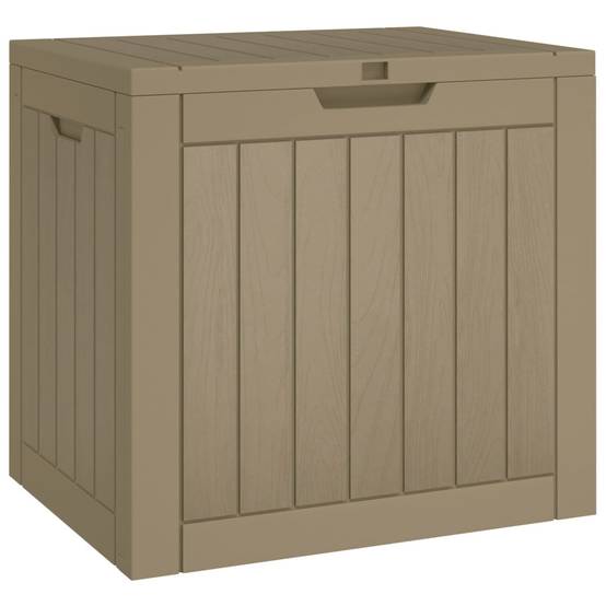 Boîte de stockage de jardin 55,5 x 43 x 53 cm pp marron clair - Image 1