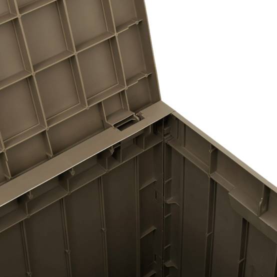 Boîte de stockage de jardin 55,5 x 43 x 53 cm pp marron clair - Image 5
