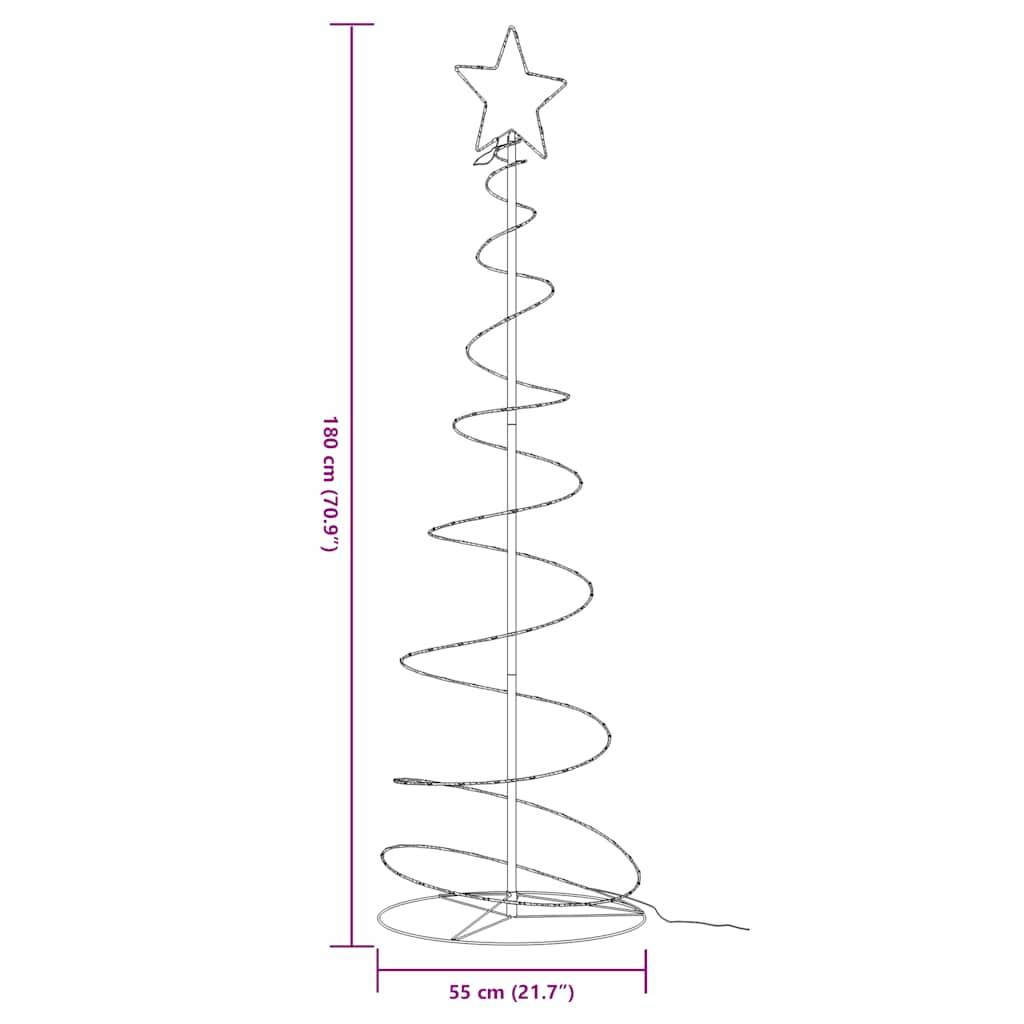 Sapin de Noël Cône Lumineux 180cm Spirale LED 8 Modes pour Jardin Extérieur – ComfortXL Outdoor Living - Image 10