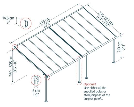 Canopia - Canopia Pergola Sierra 3X6,2 Grise - Image 5