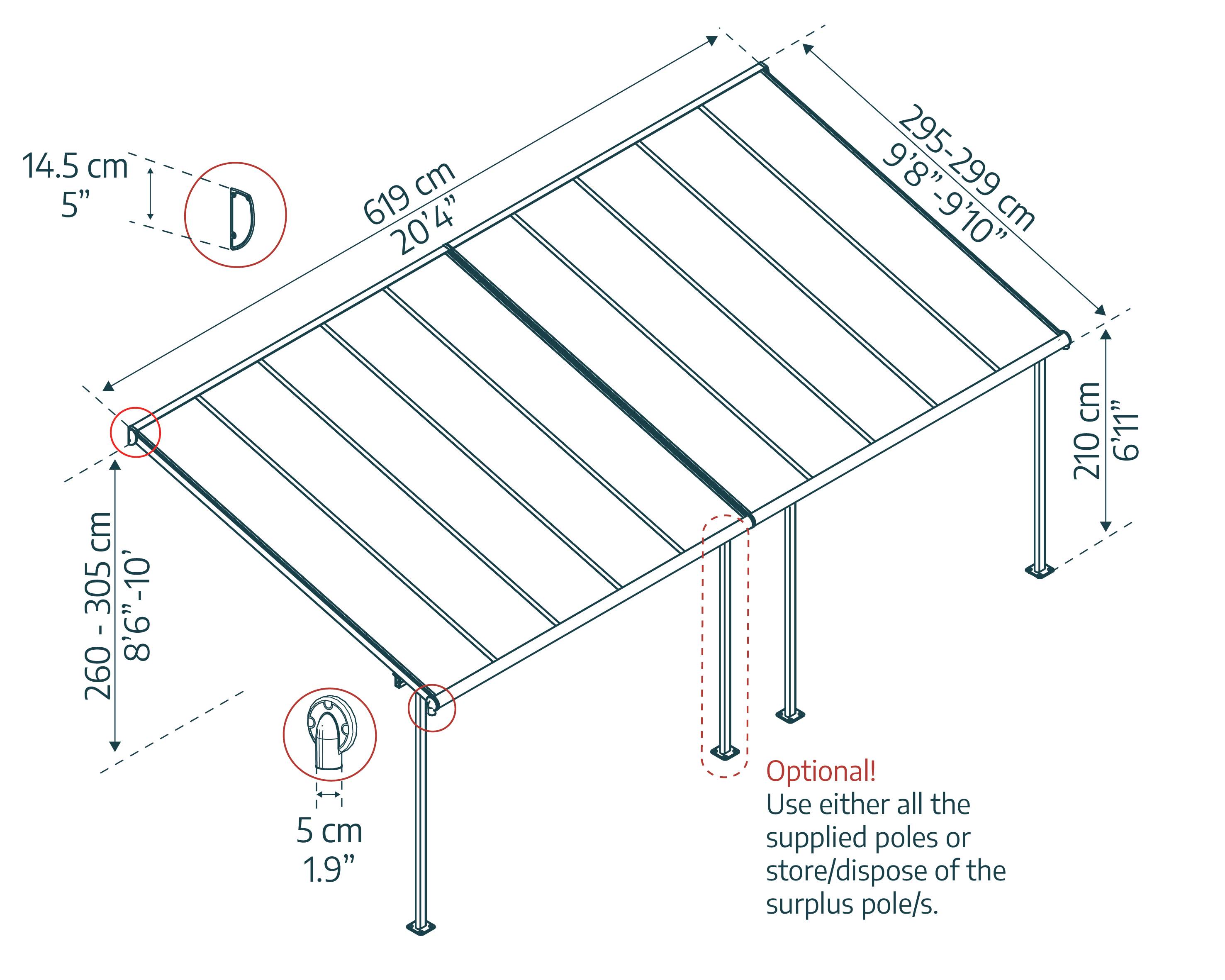 Canopia - Canopia Pergola Sierra 3X6,2 Grise - Image 5