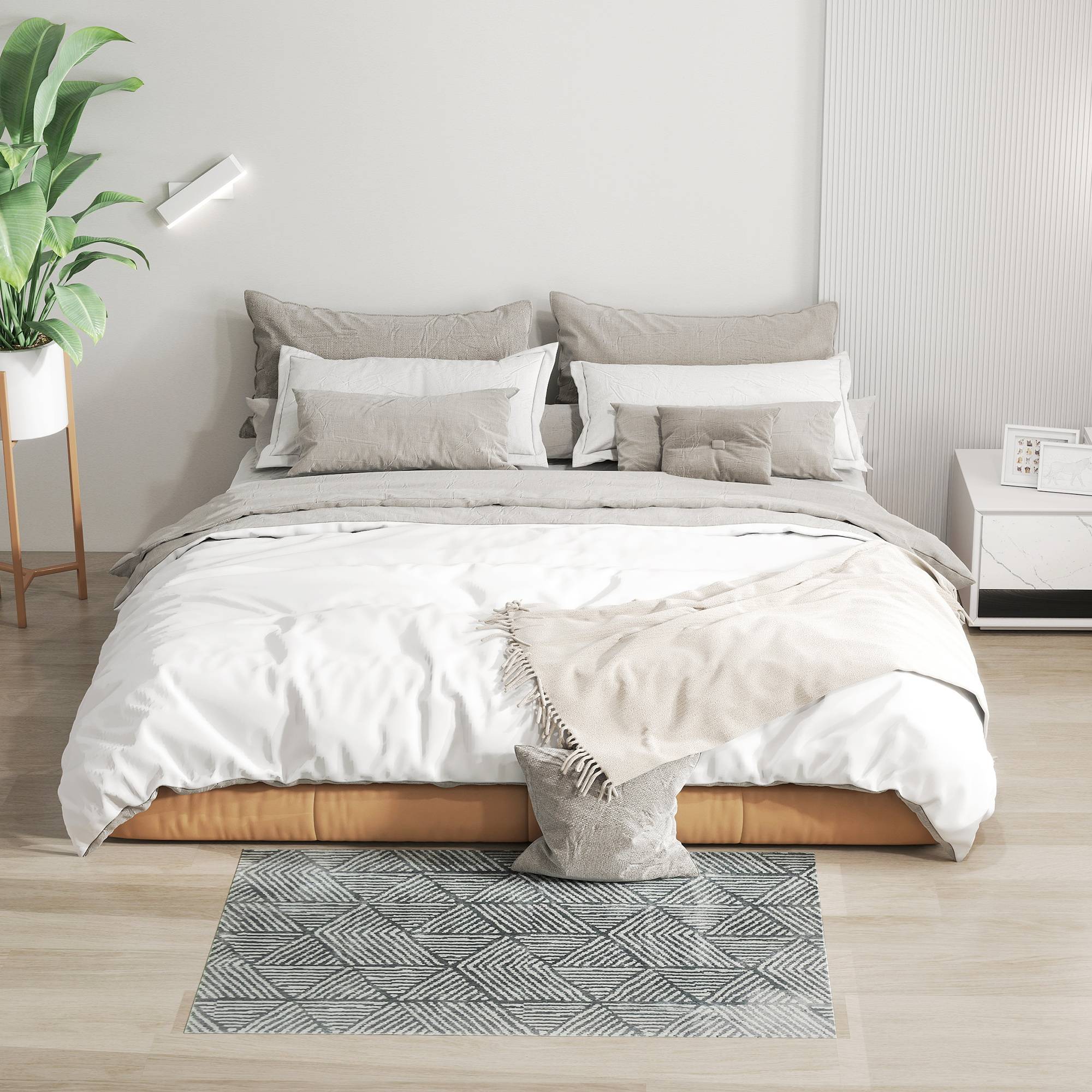Sans Marque - Tapis salon moderne lavable 150x80 cm gris foncé - Image 4