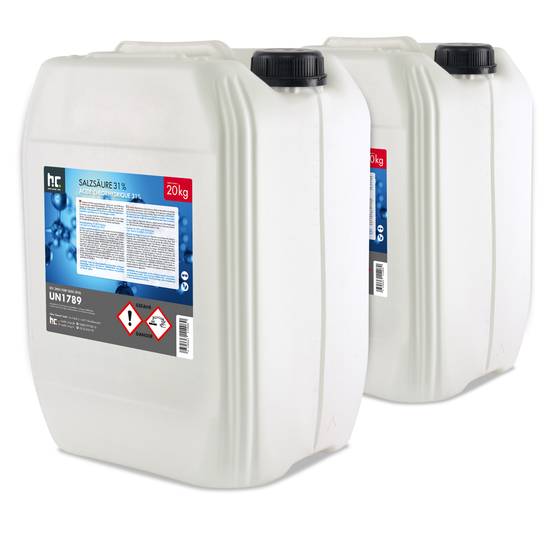 Acide chlorhydrique 29-32% Höfer Chemie® en bidon de 20 KG x 2 - Image 1