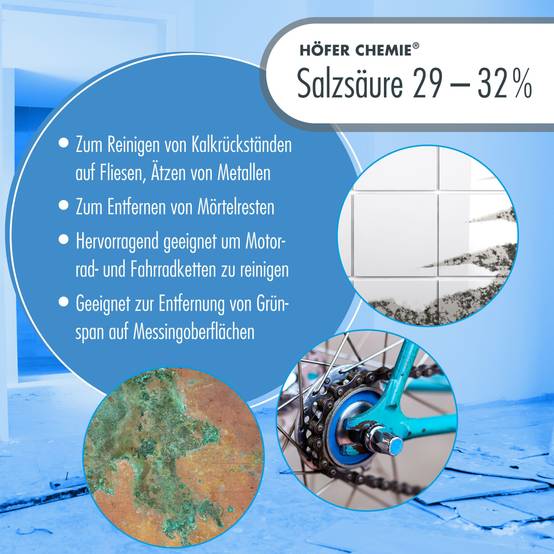 Acide chlorhydrique 29-32% Höfer Chemie® en bidon de 20 KG x 2 - Image 4