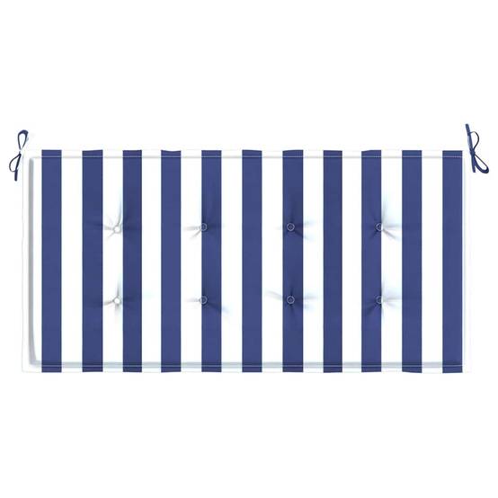 Coussin d'extérieur | Coussin de banc de jardin rayures bleues et blanches 120x50x4cm Maison Chic - Image 4