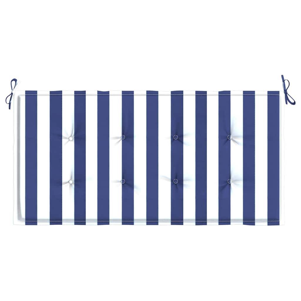 Coussin d'extérieur | Coussin de banc de jardin rayures bleues et blanches 120x50x4cm Maison Chic - Image 4
