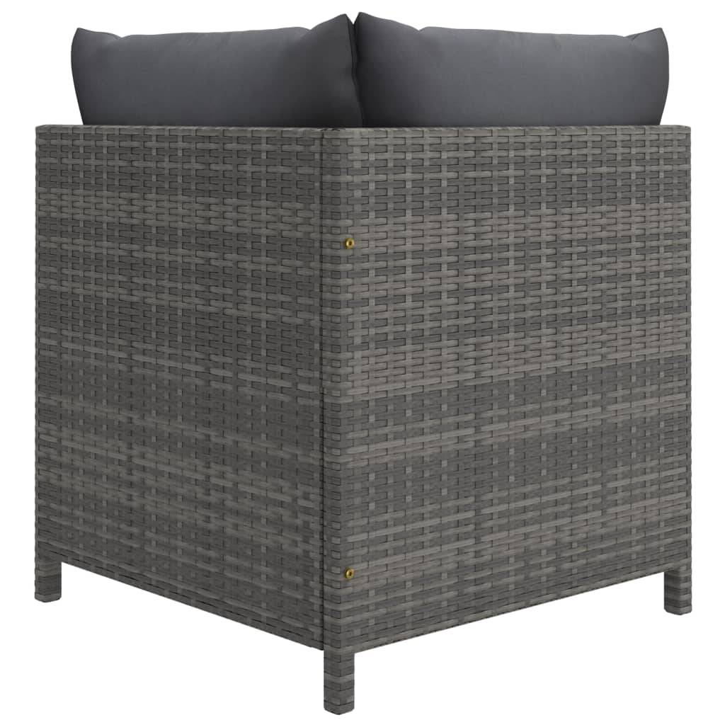 Mobilier de Détente Jardin 12 Pièces Résine Tressée Tissage Manuel Coussins Épais Configuration Libre Gris – ComfortXL Outdoor Living - Image 4