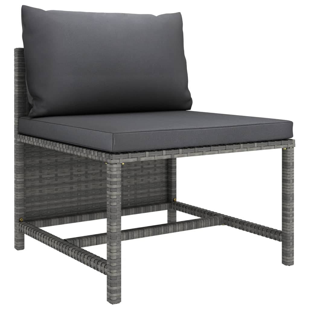 Mobilier de Détente Jardin 12 Pièces Résine Tressée Tissage Manuel Coussins Épais Configuration Libre Gris – ComfortXL Outdoor Living - Image 5