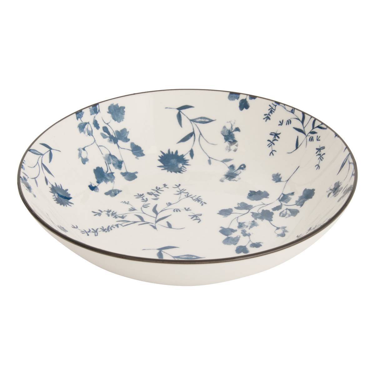 Atmosphera - Lot de 6 Assiette creuse Umami D20 cm fleur bleu - Atmosphera Créateur d'intérieur - Image 4