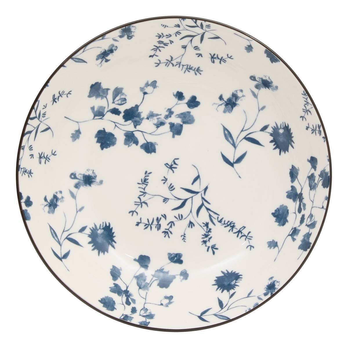 Atmosphera - Lot de 6 Assiette creuse Umami D20 cm fleur bleu - Atmosphera Créateur d'intérieur - Image 2