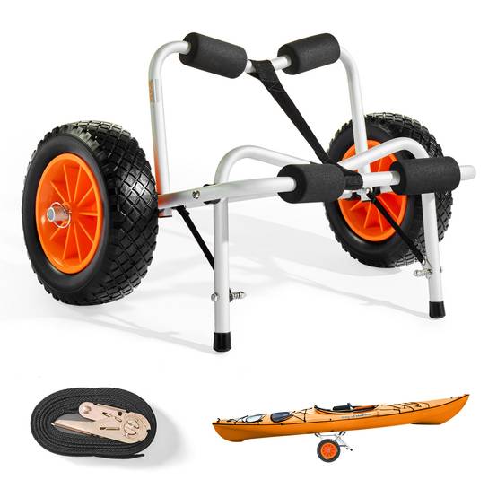 Vevor - VEVOR Chariot de Transport Kayak Paddle Canoë Pliable 113 kg Pneus Plein 25,4 cm - Image 1