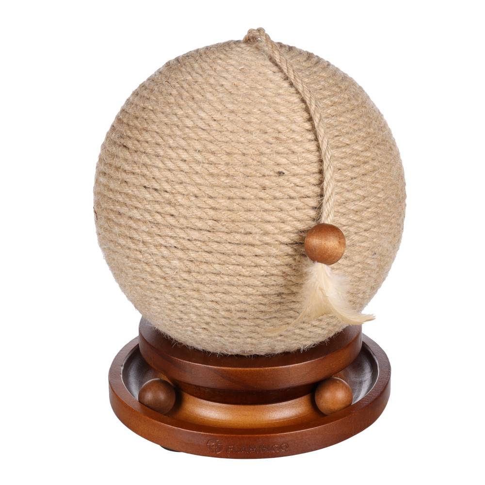 Flamingo - Griffoir Boule ø 21 cm avec support jeux pour chat - Image 1