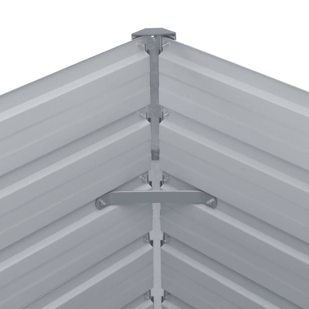 Jardinière 100 x 100 x 77 cm gris acier galvanisé - Image 4