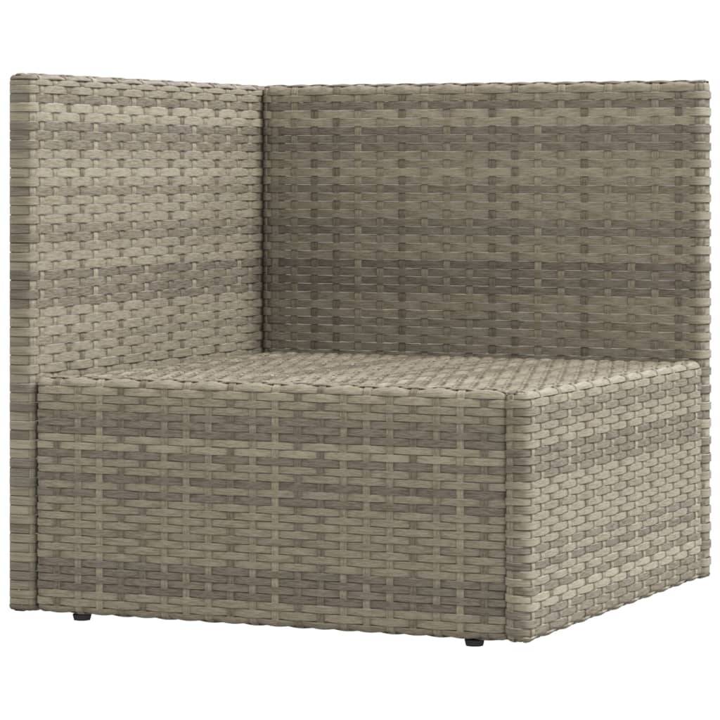 Helloshop26 - Salon de jardin meuble d'extérieur ensemble de mobilier 5 pièces avec coussins gris résine tressée - Image 4