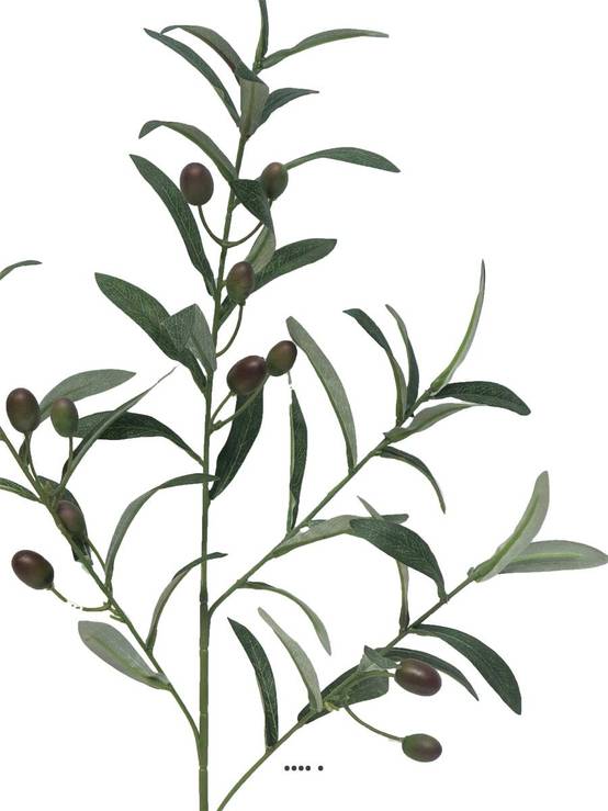 Branche d'olivier artificielle, 4 ramures, H 75 cm - BEST - Image 3