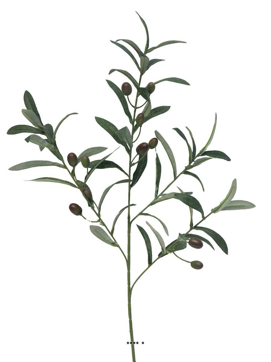 Branche d'olivier artificielle, 4 ramures, H 75 cm - BEST - Image 2
