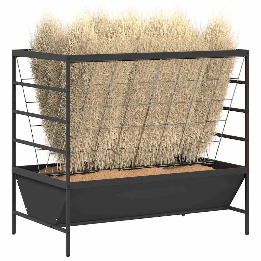 Râtelier Sur Pieds Bétail Acier 15kg Moutons Chèvres Noir - ComfortXL Outdoor Living - Image 3