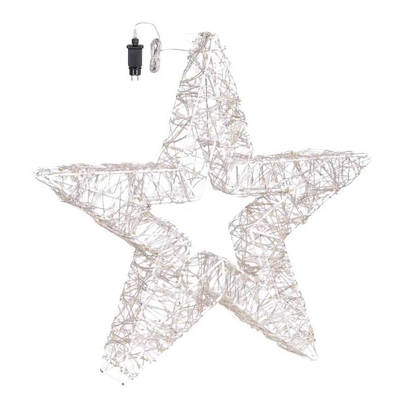 Lotti - Étoile 3D lumineuse ø35cm MicroLED Blanc chaud & RGB MultiFLASH Métal Blanc IP44 Lotti HDM Pro - Image 9