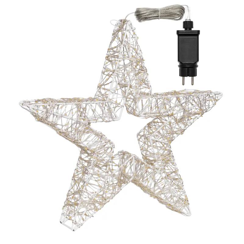 Lotti - Étoile 3D lumineuse ø35cm MicroLED Blanc chaud & RGB MultiFLASH Métal Blanc IP44 Lotti HDM Pro - Image 3
