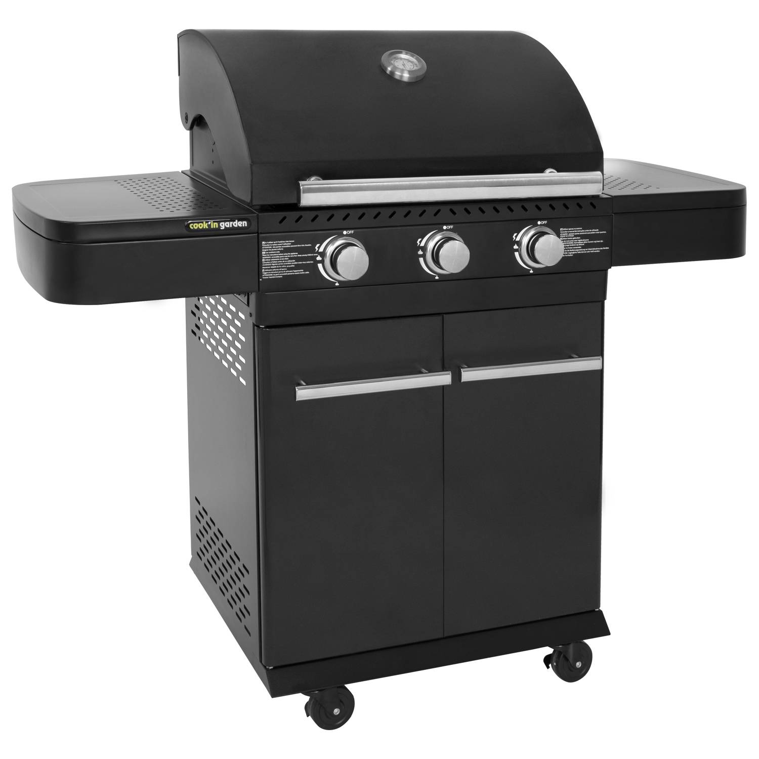 Barbecue au gaz FYRA avec thermomètre - 3 brûleurs - COOK'IN GARDEN - Image 1